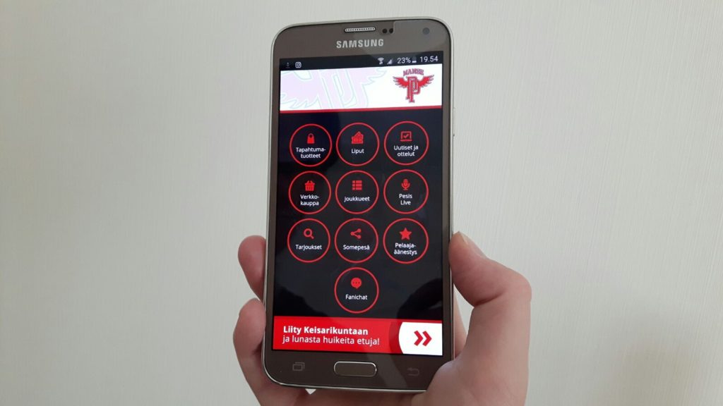 Mobiilisovelluksesta löytyy paljon päivittyvää tietoa Manse PP:sta.